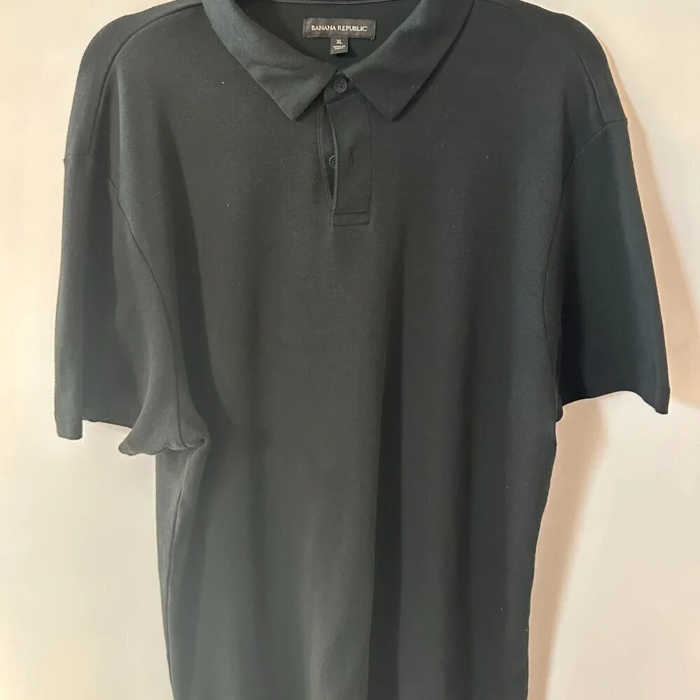 Banana Republic XL Men's Black Polo Shirt  100% Cotton